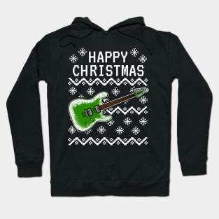 Electric Guitar Ugly Christmas Guitarist Musician Hoodie